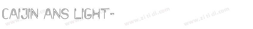 CAIJIN Ans Light字体转换